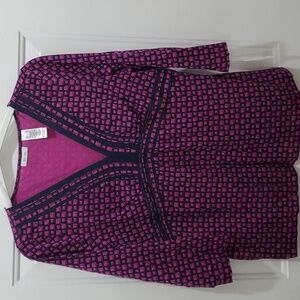 NWT liz & co. "Playing It Cool" blouse/tunic XL